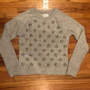 J CREW Rhinestone Sweatshirt